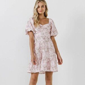 EUC English Factory Textured Floral Mini Dress